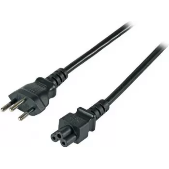 EFB EK495.1,8 Šveicarijos tipo 12 į IEC C5 maitinimo kabelis, 1,8 m, juodas, 3 x 0,75 mm²