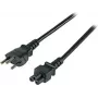 EFB EK495.1,8 Šveicarijos tipo 12 į IEC C5 maitinimo kabelis, 1,8 m, juodas, 3 x 0,75 mm²