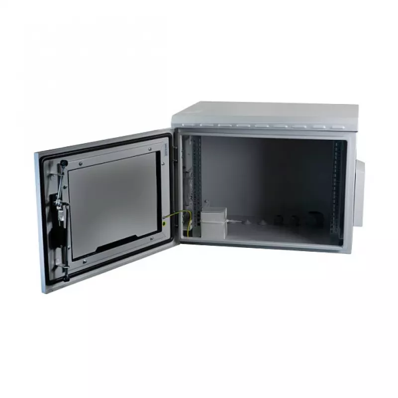 EFB-Elektronik 19 inch sieninis spintos korpusas IP55, 20U, stiklinės durys, 600 mm gylis, RAL 7035 (691720IP55.2G)
