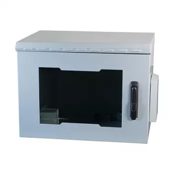 EFB-Elektronik 19 inch sieninis spintos korpusas IP55, 20U, stiklinės durys, 600 mm gylis, RAL 7035 (691720IP55.2G)