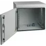 EFB Elektronik 19 inch sieninis korpusas IP55, 7U, plieninės durelės, gylis 600 mm, RAL 7035 (šviesiai pilka)