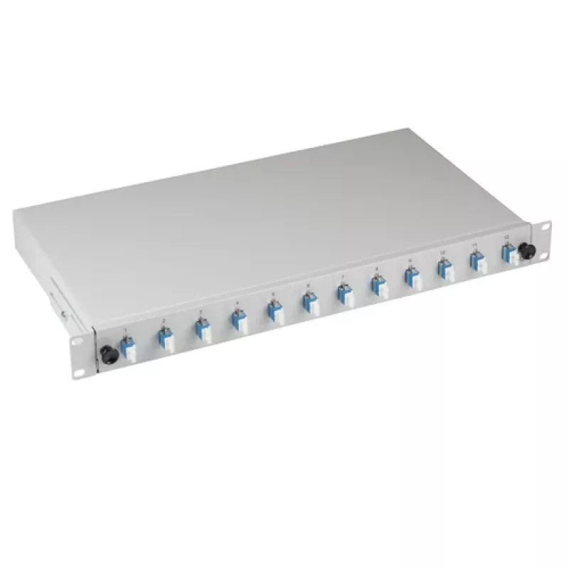 EFB Elektronik B71921L48 LC Splice Box OS2 48 Pigtails 24 Adapters 1U 19 inch Rack Sliding
