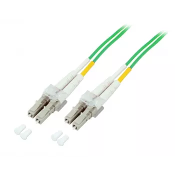 EFB-Elektronik dvigubas šviesolaidinis trumpiklis LC-LC 50/125µ, OM5, LSZH, kalkių žalios spalvos, 2,0mm, 25m O0319.25OM5