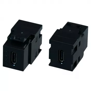 EFB Elektronik EB560 USB-C Keystone adapteris, 10 Gbit/s, 60 W PD, juodas