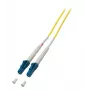 EFB-Elektronik ECOFIBER Simplex LC-LC Single-Mode Fiber Optic Patch Cable, G.657.A2, 0.5m, 2.0mm, Geltona, 9/125µm