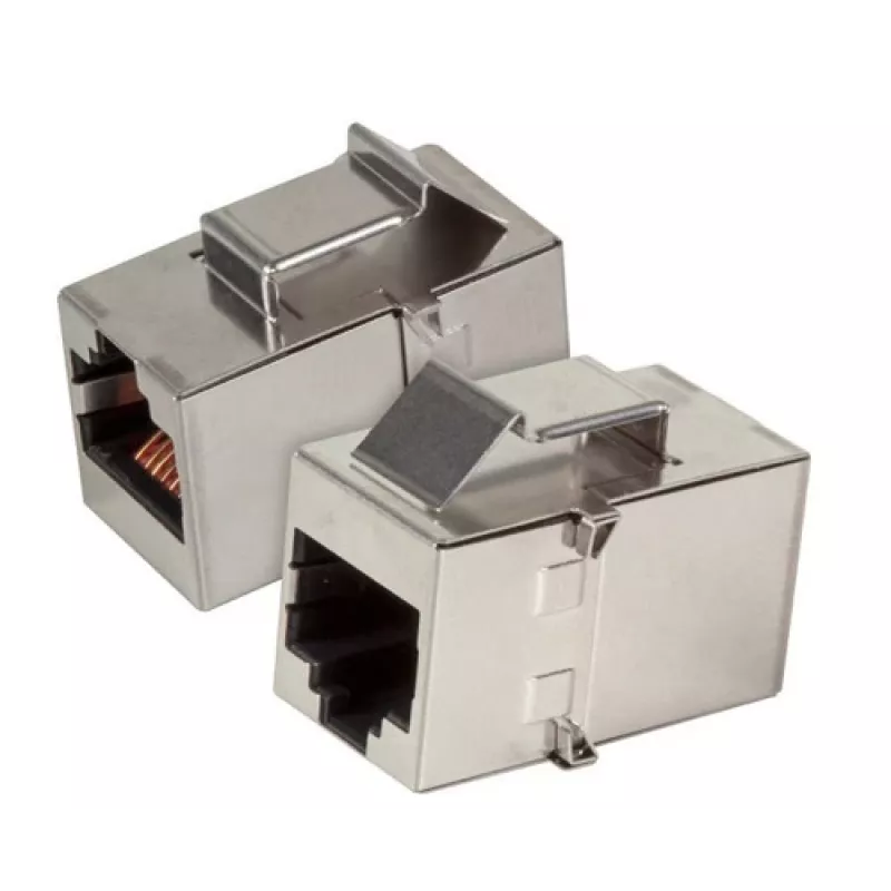 EFB Elektronik Keystone adapterio modulis RJ45 moteriškas į moterišką STP Cat.5e nerūdijantis plienas - 37508.1V3
