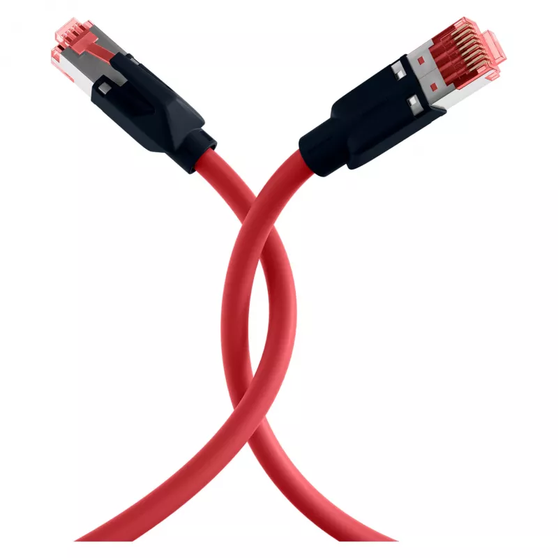 EFB ELEKTRONIK RJ45 Patch laidas Cat.6A S/FTP PUR Draka UC900 TM21 raudonas 0,25 m