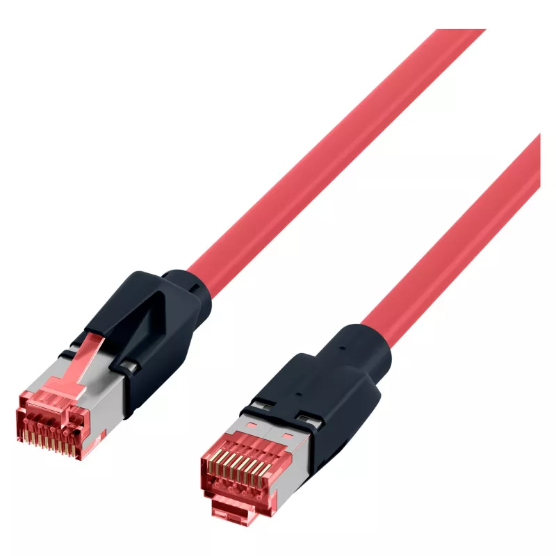 EFB ELEKTRONIK RJ45 Patch laidas Cat.6A S/FTP PUR Draka UC900 TM21 raudonas 0,25 m