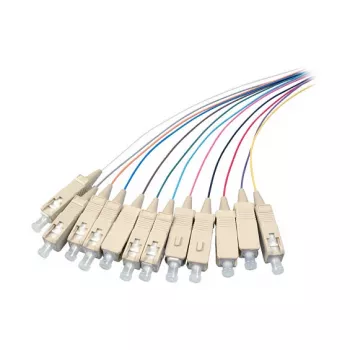 EFB Elektronik SC vienmodis šviesolaidinis pataisos kabelis, Duplex 9/125µm, 1m, LSZH, geltonas