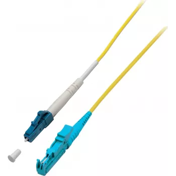EFB-Elektronik Simplex Fiber Optic Patch Cable E2000 APC to LC UPC OS2 3m Yellow LSZH 9/125µm O0863.3