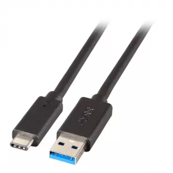 EFB Elektronik USB 3.2 Gen 1 SuperSpeed kabelis, Type-A kištukas į Type-C kištuką, 3A, 5 Gbit/s, 0,5 m, juodas