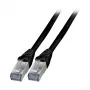EFB K5538SW.7,5 Cat.6A S/FTP TPE pataisos kabelis RJ45 7.5m juodas