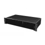 EFB VSB2HE-A-SW 2U stumdoma stelažo sujungimo dėžutė, neapgyvendinta, juoda, be priekinio skydelio
