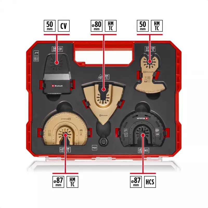 Einhell 708110 XLPLUS-CASE HCS HM daugiafunkcio įrankio priedų rinkinys, 37 dalių