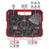 Einhell 708135 XL-PLUS-CASE BiM HSS daugiafunkcio įrankio priedų rinkinys, 10 dalių