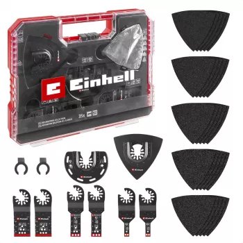 Einhell 708135 XL-PLUS-CASE BiM HSS daugiafunkcio įrankio priedų rinkinys, 10 dalių