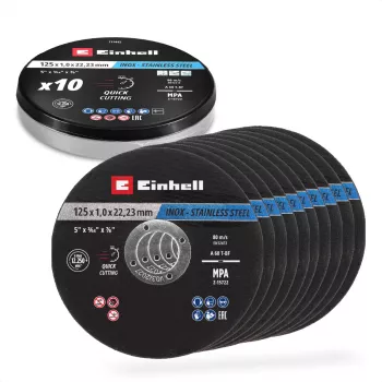 Einhell plonas pjovimo diskas Ø 125 x 1,0 mm, 10 vnt., kampiniams šlifuokliams (711442)