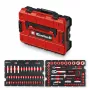 Einhell E-Case 92 dalių dirbtuvių įrankių rinkinys (370514) - Chromo vanadžio plienas, juoda/raudona