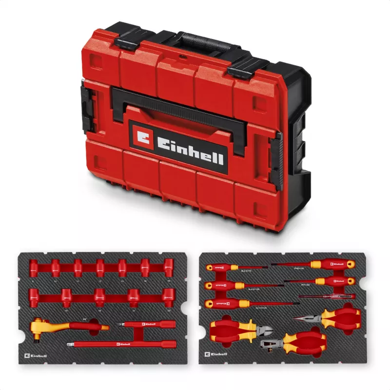 Einhell E-Case VDE Tool Case 24-Piece Electrician's Set (Red/Yellow)