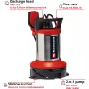 Einhell Flood Set GE-DP 7535 N LL ECO nešvaraus vandens panardinamasis siurblys 18500 l/h 9 m 4181515