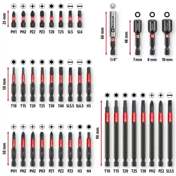 EINHELL-KWB Impact-Bit Set in M-CASE, 38-Piece