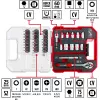 EINHELL-KWB Veržliarakčių ir antgalių rinkinys 1/4 colio, 37 dalių, L-CASE dėkle