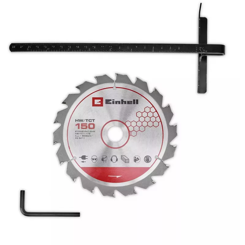Einhell Power X-Change belaidis rankinis diskinis pjūklas TE-CS 18/150-2 Li-Solo, 18V (raudonas/juodas, be akumuliatoriaus ir įkroviklio)
