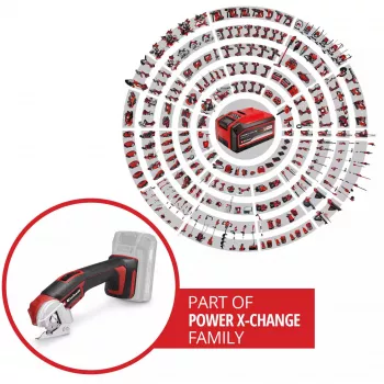 EINHELL Power X-Change Universal Cutter TE-UC 18/6 Li - Solo, 18V (Juoda/Raudona, be akumuliatoriaus ir įkroviklio)
