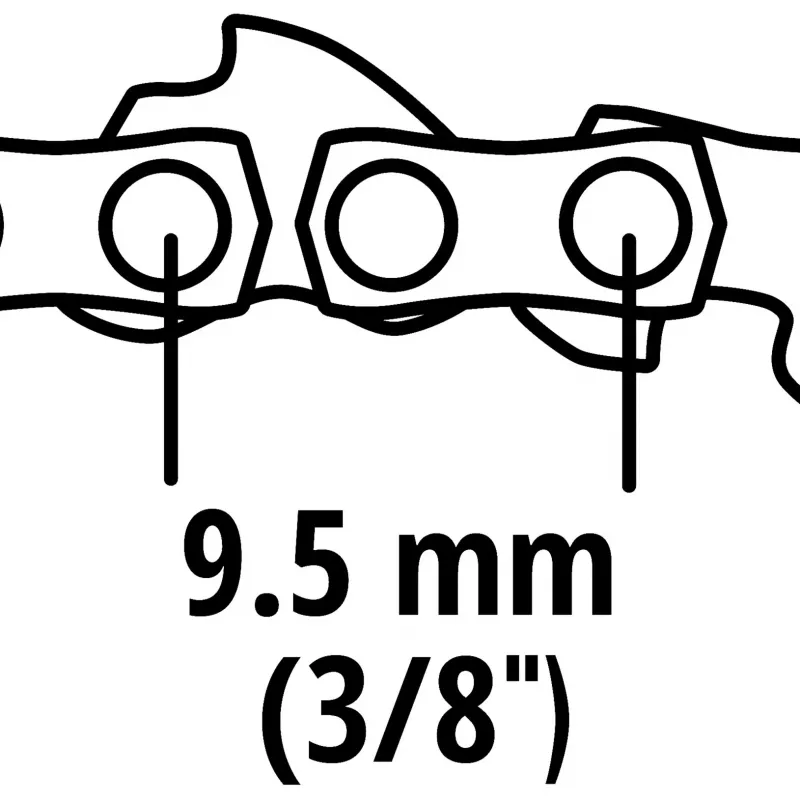 Einhell atsarginė grandinė 4501754, skirta GC-LC 18 Li ir GE-LC 18 Li belaidžiams grandininiams pjūklams, 3/8 colio LP žingsnis, 1,3 mm storis, 40 varomųjų grandžių, 25 cm juosta, pusiau kaltinė