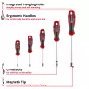 Einhell Atsuktuvų rinkinys PZ, 5 dalių (Raudona/Juoda, ergonomiškos dviejų komponentų rankenos)