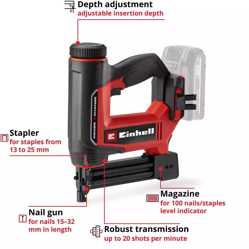 Einhell TE-CN 18/32 Li - Solo belaidė viniavimo mašina 18V Power X-Change (be akumuliatoriaus)