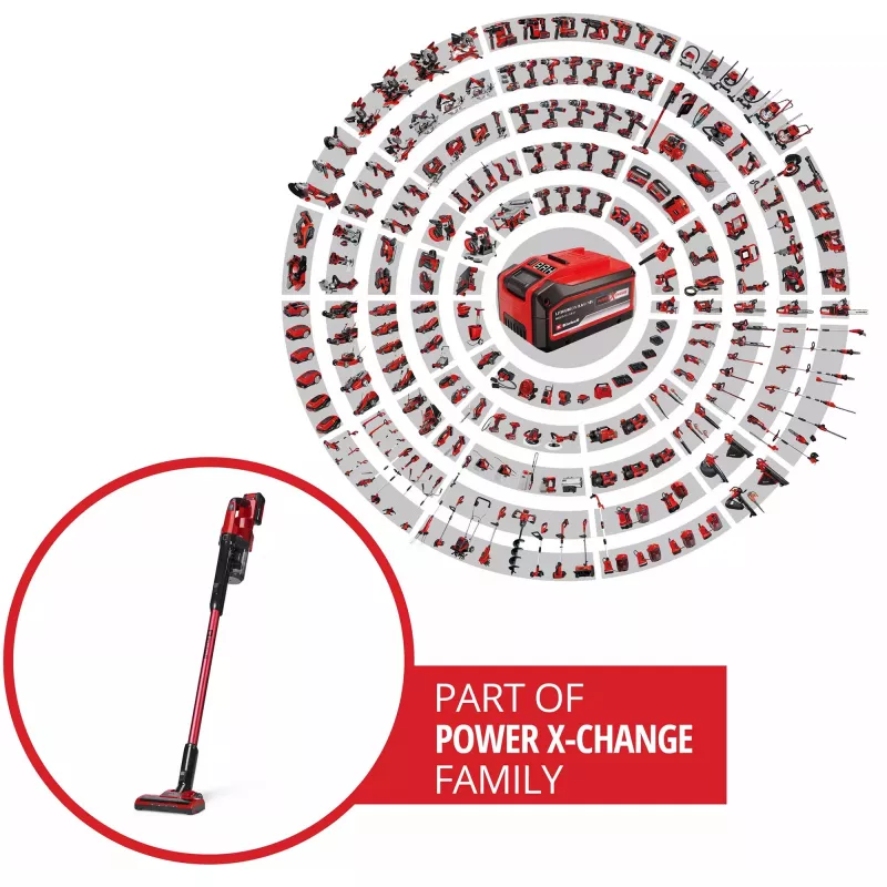 Einhell TE-SV 18 Li 2347187 Belaidis rankinis dulkių siurblys 18 V su akumuliatoriumi ir įkrovikliu