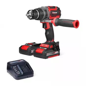 Einhell TP-CD 18/70 Li-i BL belaidis smūginis gręžtuvas – 18 V, bešepetėlis, 70 Nm, 2 greičiai, 2x4.0 Ah ličio jonų rinkinys