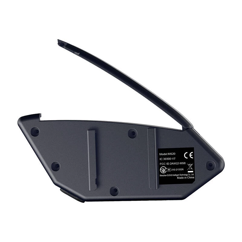 EJEAS MS20 Motociklo interkomo sistema su Bluetooth 5.1, 1000 m atstumu, IP65, CVC triukšmo slopinimu, HD stereo garsiakalbiais, FM radiju, USB-C, iki 20 h pokalbio laiko