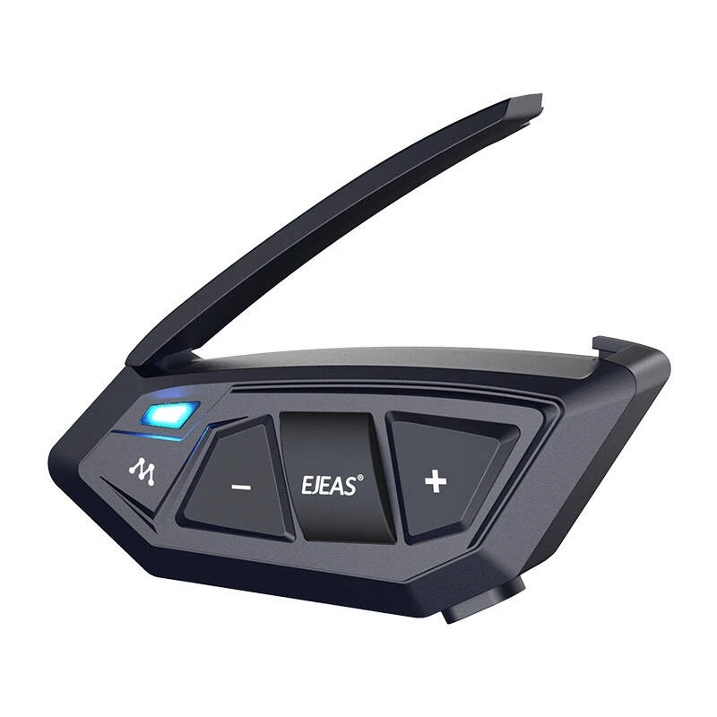 EJEAS MS20 Motociklo interkomo sistema su Bluetooth 5.1, 1000 m atstumu, IP65, CVC triukšmo slopinimu, HD stereo garsiakalbiais, FM radiju, USB-C, iki 20 h pokalbio laiko