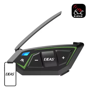 EJEAS MS8-SE Bluetooth motociklininkų domofonas - 8 motociklininkai, 1,5 km atstumas, IP65, 20 h pokalbio laiko