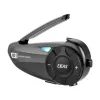 EJEAS Q2 Motociklo interkomo sistema su Bluetooth 5.1, 800 m atstumu, IP65, DSP ir CVC triukšmo slopinimu, FM radiju, balso asistentu, USB-C, iki 20 h pokalbio laiko