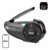 EJEAS Q2 Motociklo interkomo sistema su Bluetooth 5.1, 800 m atstumu, IP65, DSP ir CVC triukšmo slopinimu, FM radiju, balso asistentu, USB-C, iki 20 h pokalbio laiko