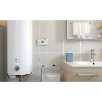EL-HOME CD-17A2v2300/B anglies monoksido detektorius su LCD ekranu ir 9V atsarginiu maitinimu