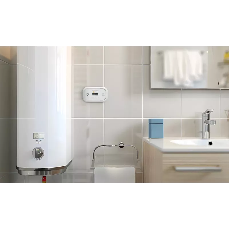 EL-HOME CD-17A2v2300/B anglies monoksido detektorius su LCD ekranu ir 9V atsarginiu maitinimu