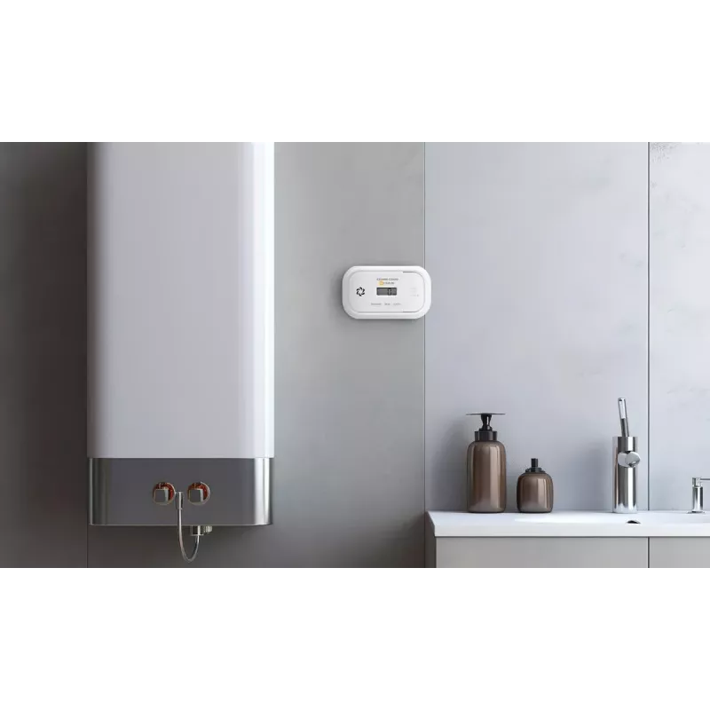 EL-HOME CD-17A2v2300/B anglies monoksido detektorius su LCD ekranu ir 9V atsarginiu maitinimu