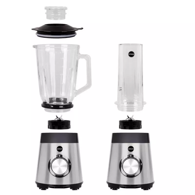 ELDOM BK7S STALO 2.0 L Stiklinis blenderis 1000 W juodas/sidabrinis