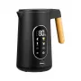 ELDOM C550 belaidis virdulys su temperatūros reguliavimu, 1,7 l, 2200 W, nerūdijantis plienas, 5 išankstinės programos, palaikymas šilumos, LED ekranas, juodos spalvos