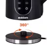 ELDOM C560 Nuvia belaidis virdulys su temperatūros valdymu, 1,7 L, 2200 W, LED ekranas, nerūdijantis plienas/juodas