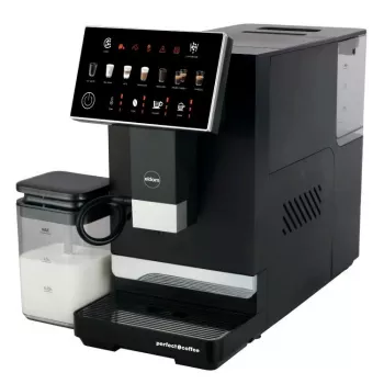 ELDOM ECA10 automatinis kavos aparatas su slėgiu, 7 programos, 19 barų, 1450 W, 1,8 l vandens bakas, nuo pupelių iki puodelio, LCD, juodas