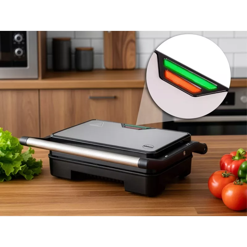 Eldom GK110 kontaktinis grilis 2000 W juodas/sidabrinis