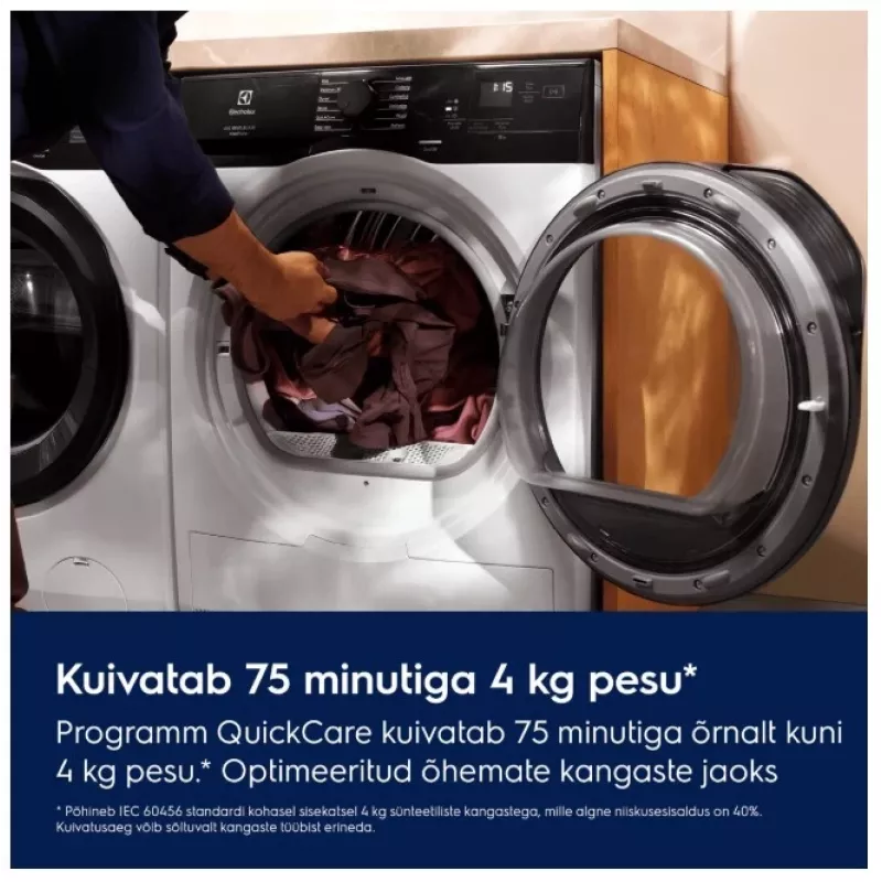 Electrolux EW6D98BEE Laisvai pastatoma skalbyklė su džiovintuvu, 8 kg skalbimo / 5 kg džiovinimo, 1600 aps/min, balta