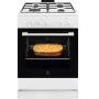 Electrolux LKG604012W laisvai stovinti dujinė viryklė su dujine orkaite, 60 cm, balta