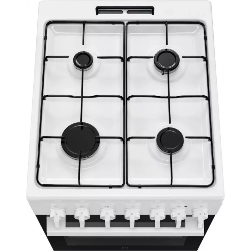 Electrolux LKK520032W Laisvai pastatoma viryklė su dujine kaitlente ir elektrine orkaite, 50 cm, balta