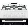 Electrolux LKK520032W Laisvai pastatoma viryklė su dujine kaitlente ir elektrine orkaite, 50 cm, balta